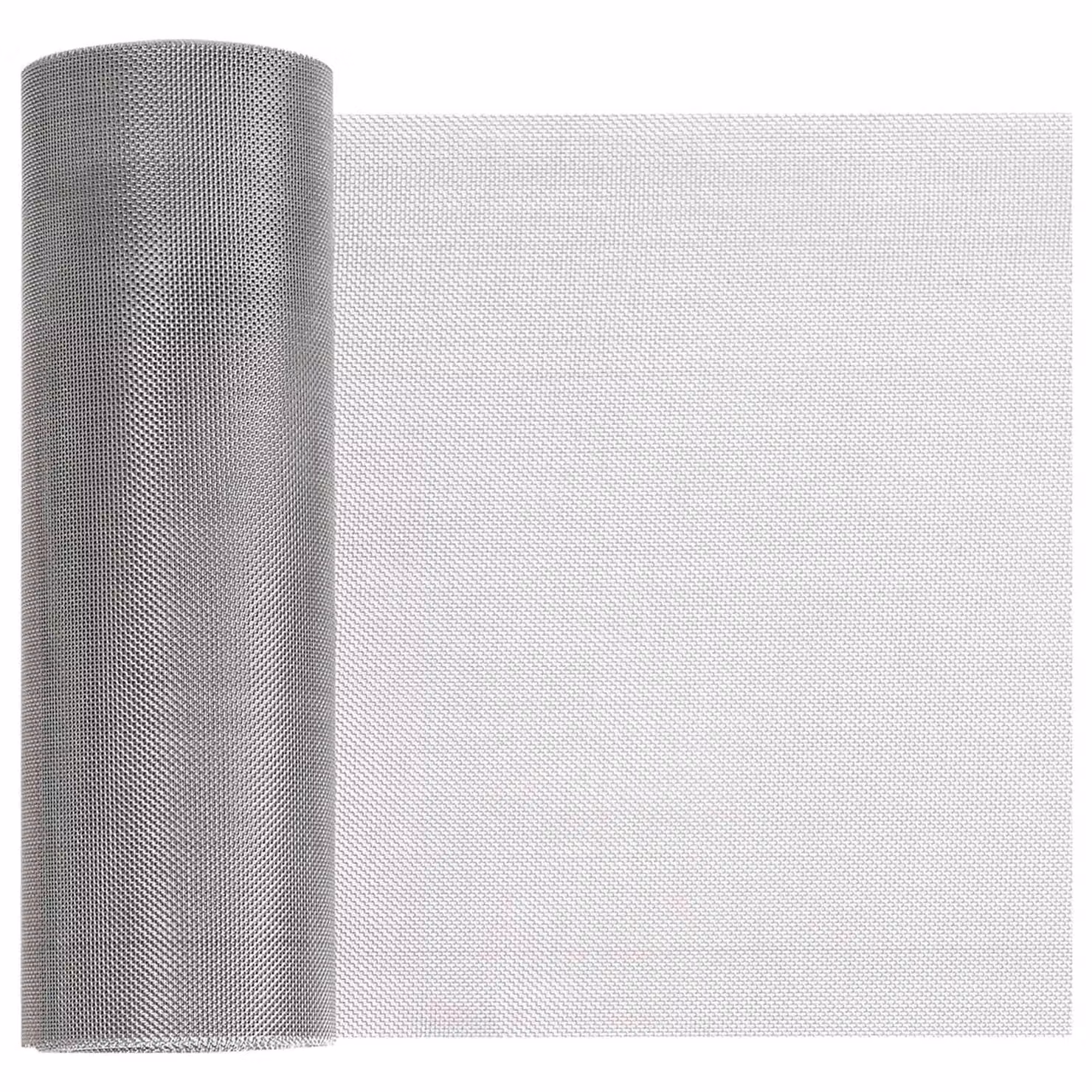 Rete per schermatura vidaXL in acciaio inossidabile Argento L: 20 cm, P: 2000 cm, 30 Mesh