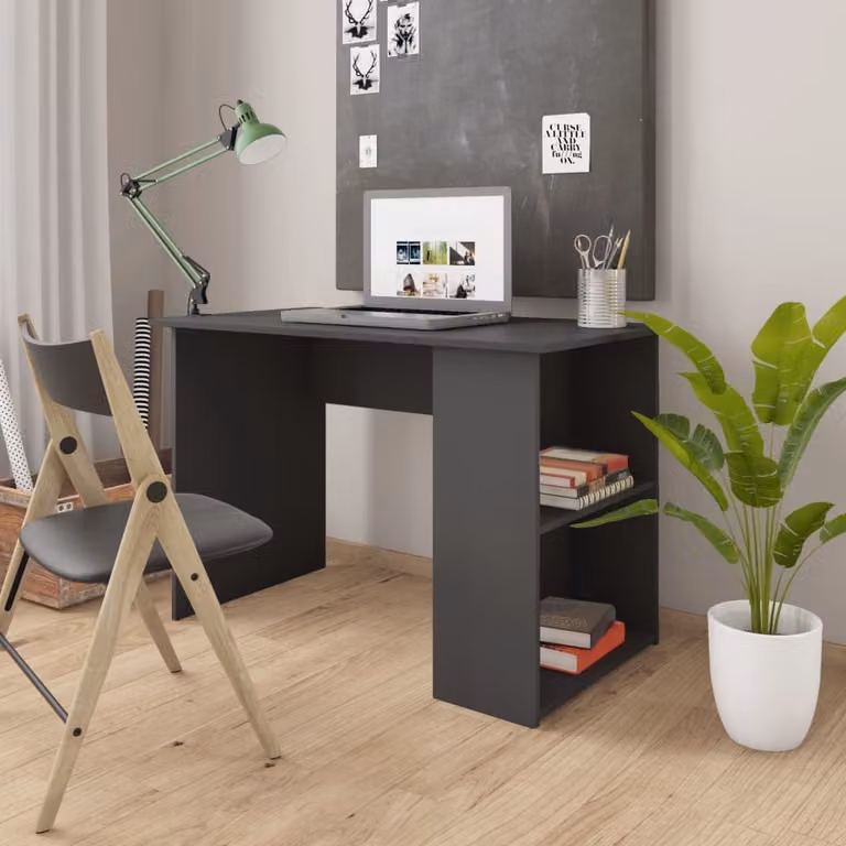 Maison Exclusive - Scrivania grigia, 110x60x73 cm, realizzata in materiale composito di legno