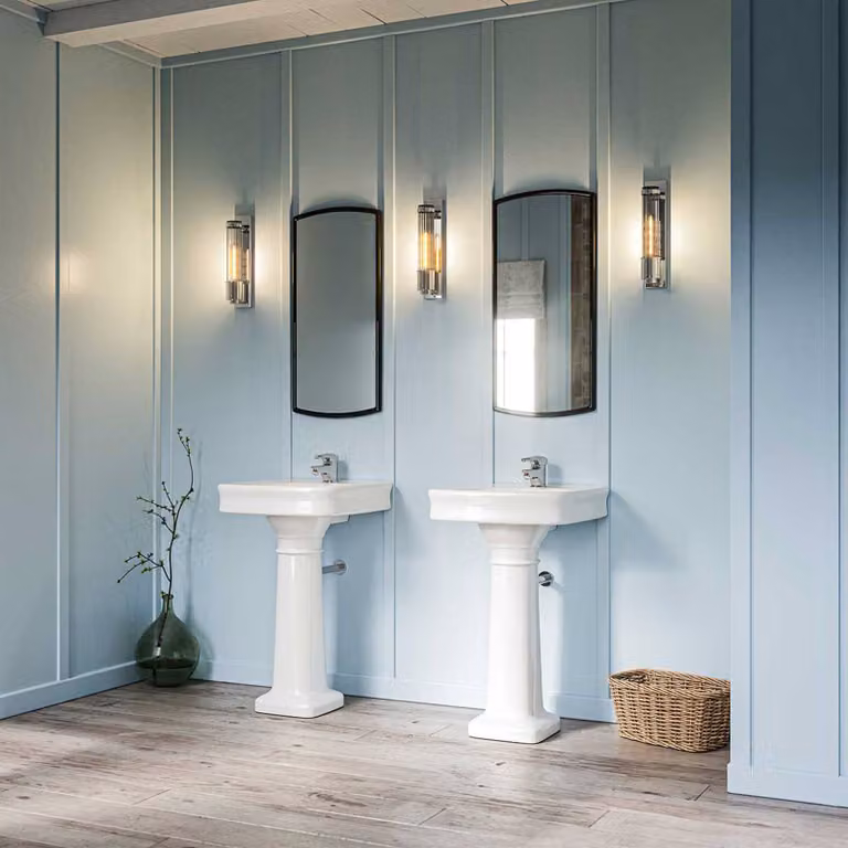 Quintiesse Applique da parete Wellington, dimmerabile, Cromo / Argento, Bagno, Metallo, Moderno, Applique