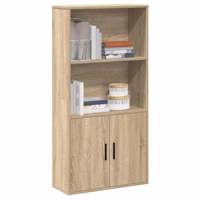 Libreria moderna vidaXL in legno marrone con pannello posteriore L: 60 cm, P: 24 cm, H: 120 cm