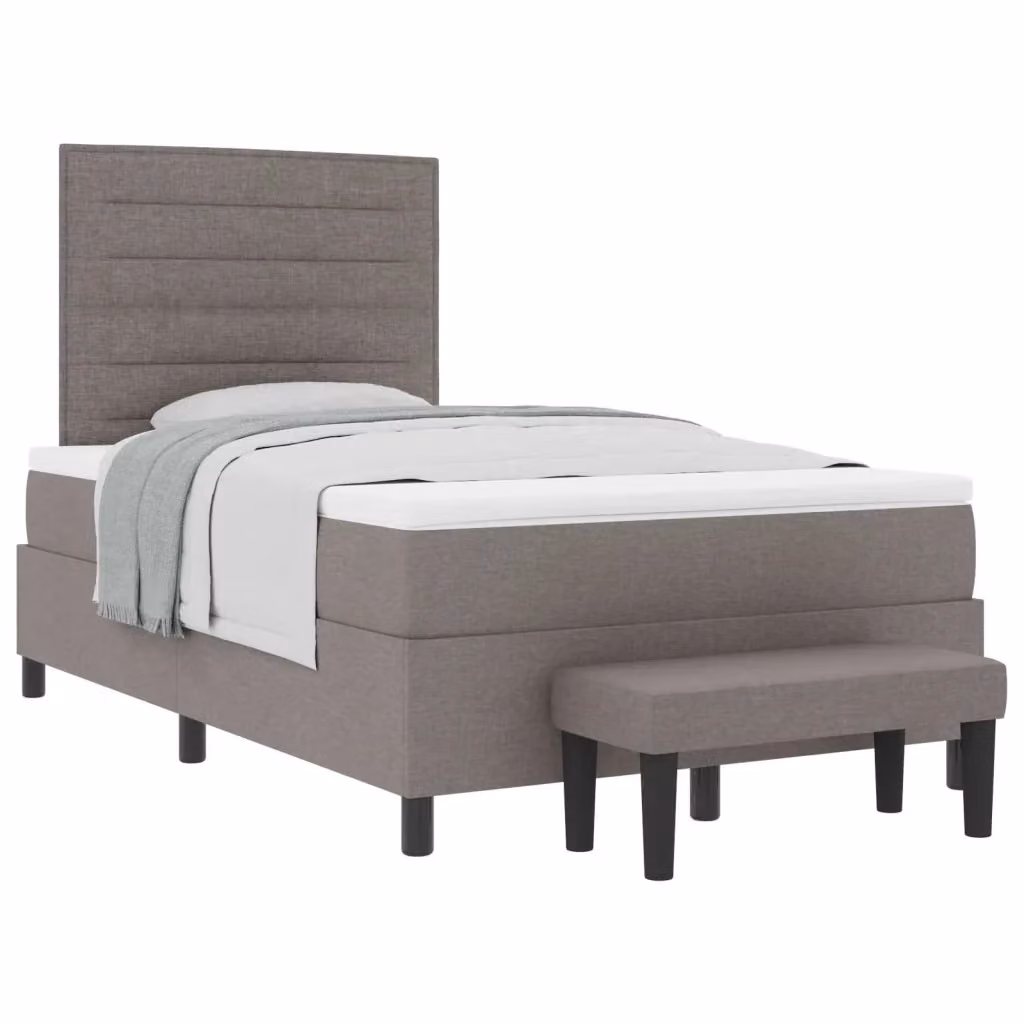 Letto ibrido con testiera Talpa vidaXL in tessuto beige o grigio L/P/H: 120 x 200 x 28 cm – 2