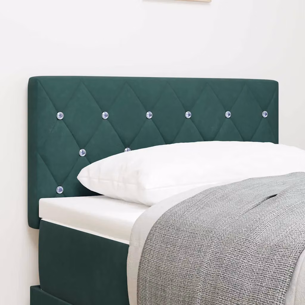 Testiera per letto vidaXL con illuminazione LED integrata in velluto verde, Larghezza: 80 cm