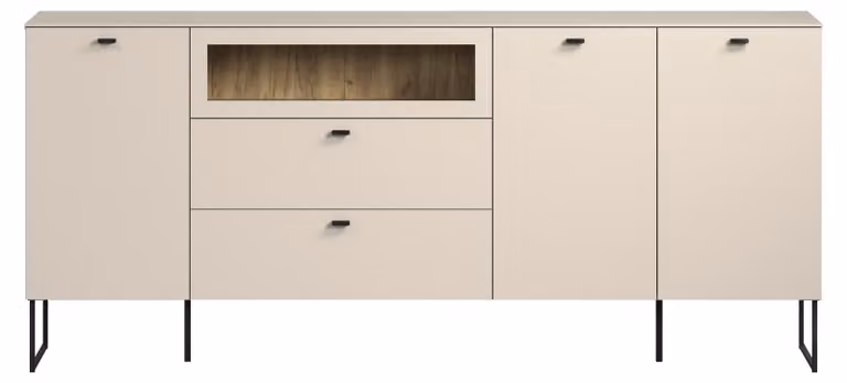 Calicosy - Credenza a 3 ante, 2 cassetti e 1 vano a giorno L191 cm - VELA