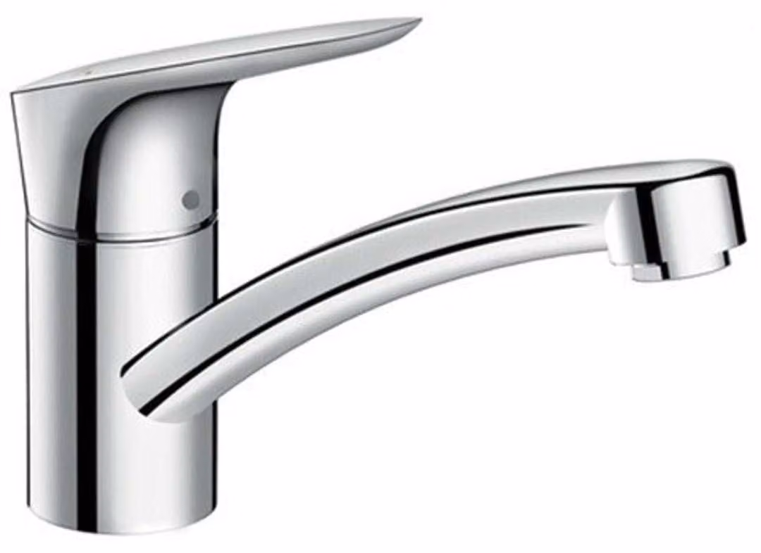 Miscelatore per lavello da cucina, monocomando, 120 mm, girevole a 360°, cromato