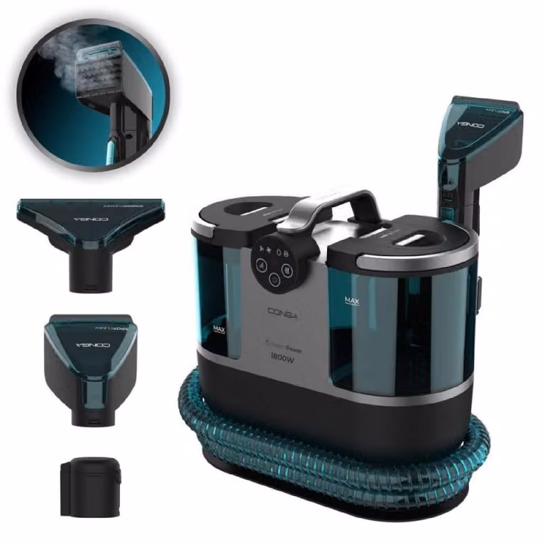 Pulitore Aspirapolvere per Tappezzerie e Tappeti con Cavo Conga 7000 Carpet&Spot Clean Steam Max Cecotec