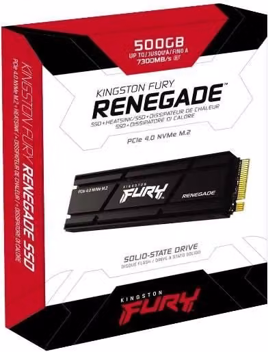 SSD NVMe M.2 Kingston Renegade PCIe 4.0 con dissipatore di calore, 2 TB, Nero SFYRDK/2000G