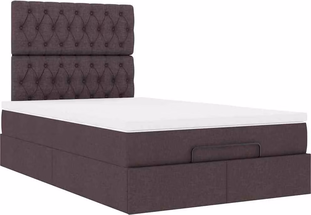Struttura Letto Pouf con Materasso 120x200 cm in Tessuto