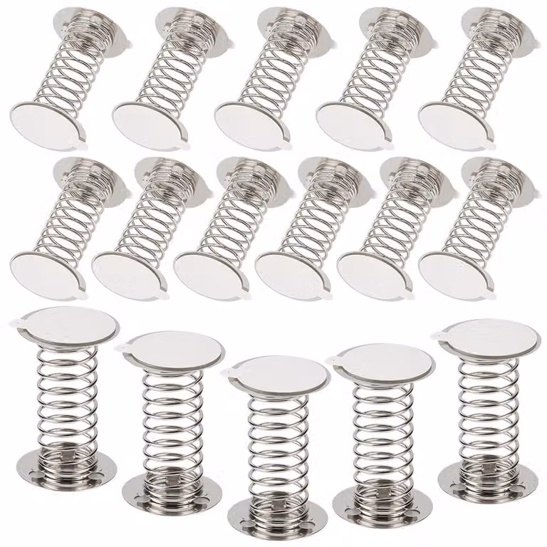 Set di basi adesive, 16 pezzi, 4 cm, in metallo, con nastro adesivo