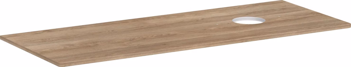 hansgrohe Xelu Q Console avec découpe ronde à droite, 1360x550, pour vasque à poser, sans trou pour robinet, 54117230, 54117230