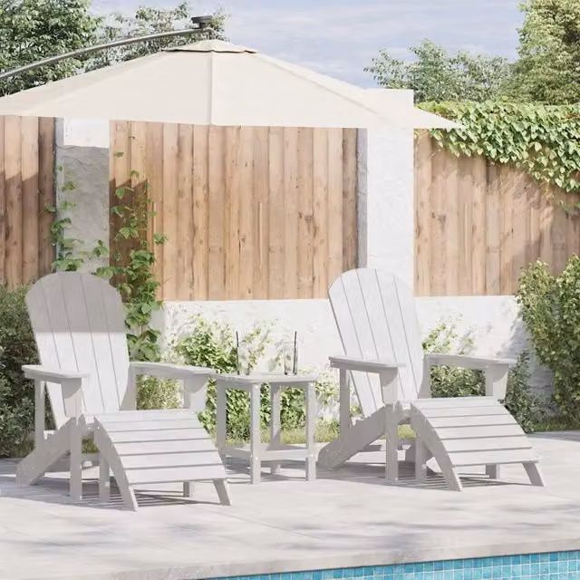 Sedia da Giardino 2 pz Bianco Polietilene 3335842