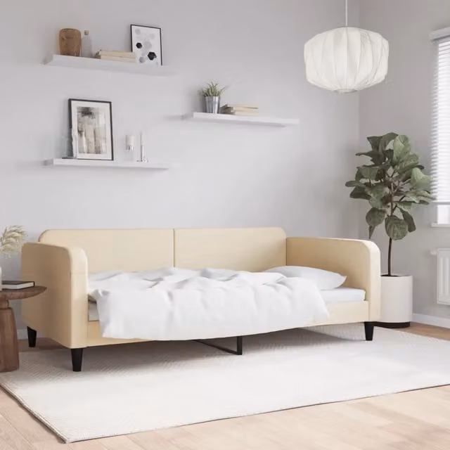 Letto da giorno moderno vidaXL in tessuto beige L: 223 cm, P: 110 cm, H: 75 cm – 1