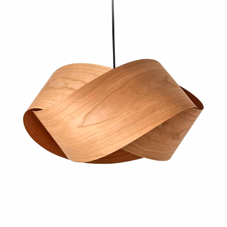 LZF LAMPS Lampada a sospensione Nut, dimmerabile, Legno chiaro, Soggiorno / Sala da pranzo, Legno, Design, Lampada a sospensione