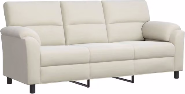 Divano moderno in velluto vidaXL con coperture rimovibili, L: 214 cm, P: 85 cm, H: 93 cm