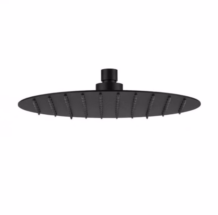 Soffione doccia ultraslim tondo acciaio inox D20 cm SPAGNA - Nero Opaco