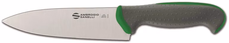 Coltello cucina, lama cm 16, colore verde, linea Tecna