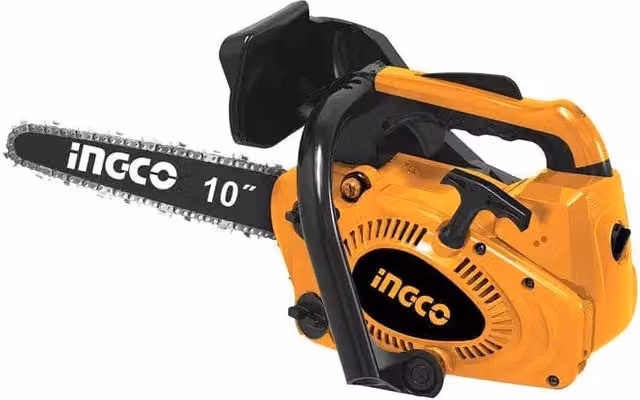 Motosega da potatura a scoppio carving Ingco 25,4 cc arancione