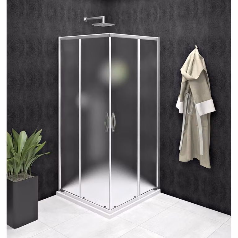 SIGMA SIMPLY Cabina doccia angolare 800x800 mm, ingresso ad angolo, vetro mattone