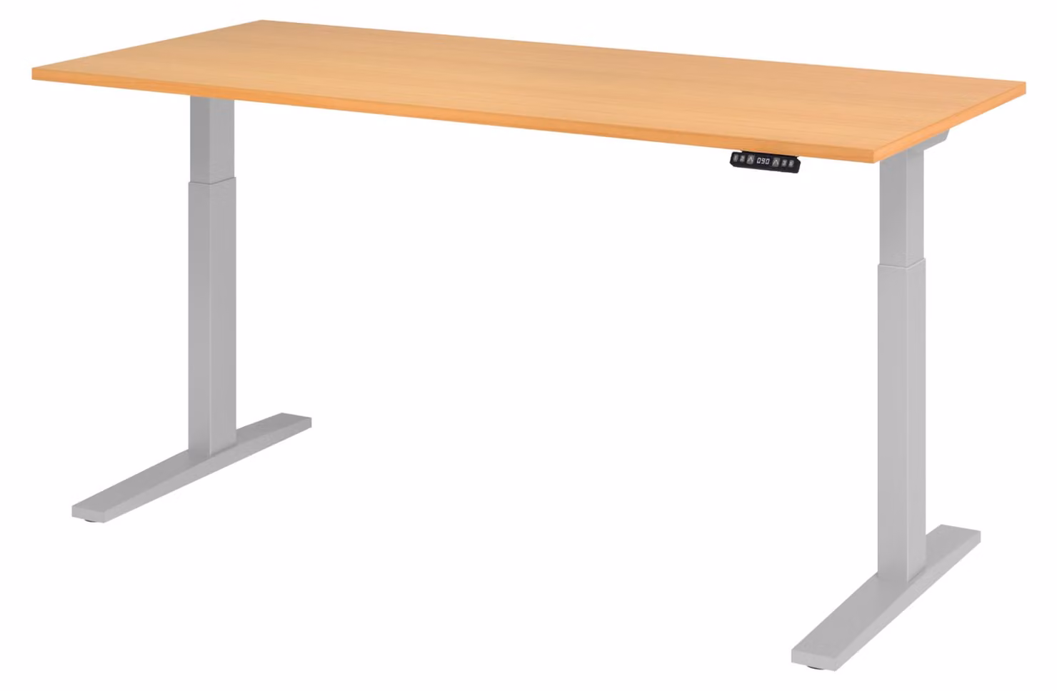 Scrivania elettrica bümö XMKA - Struttura: argento, finitura: faggio, dimensioni: 180 x 80 cm