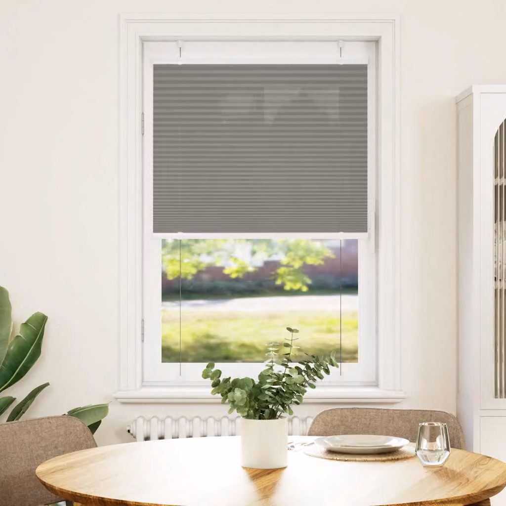 vidaXL Tenda Plissettata Antracite 80x150 cm Larghezza Tessuto 79,4 cm
