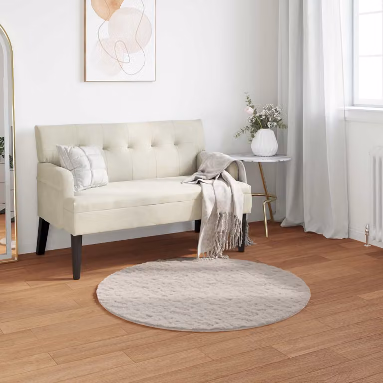 Tappeto antiscivolo in ecopelliccia di coniglio vidaXL Beige