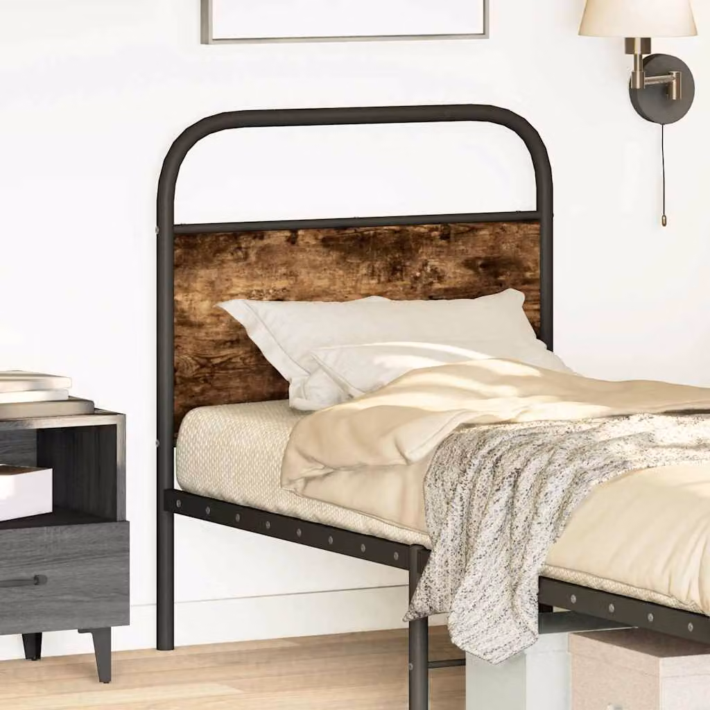 vidaXL Testiera di Ricambio Rovere Fumo 75 cm Acciaio