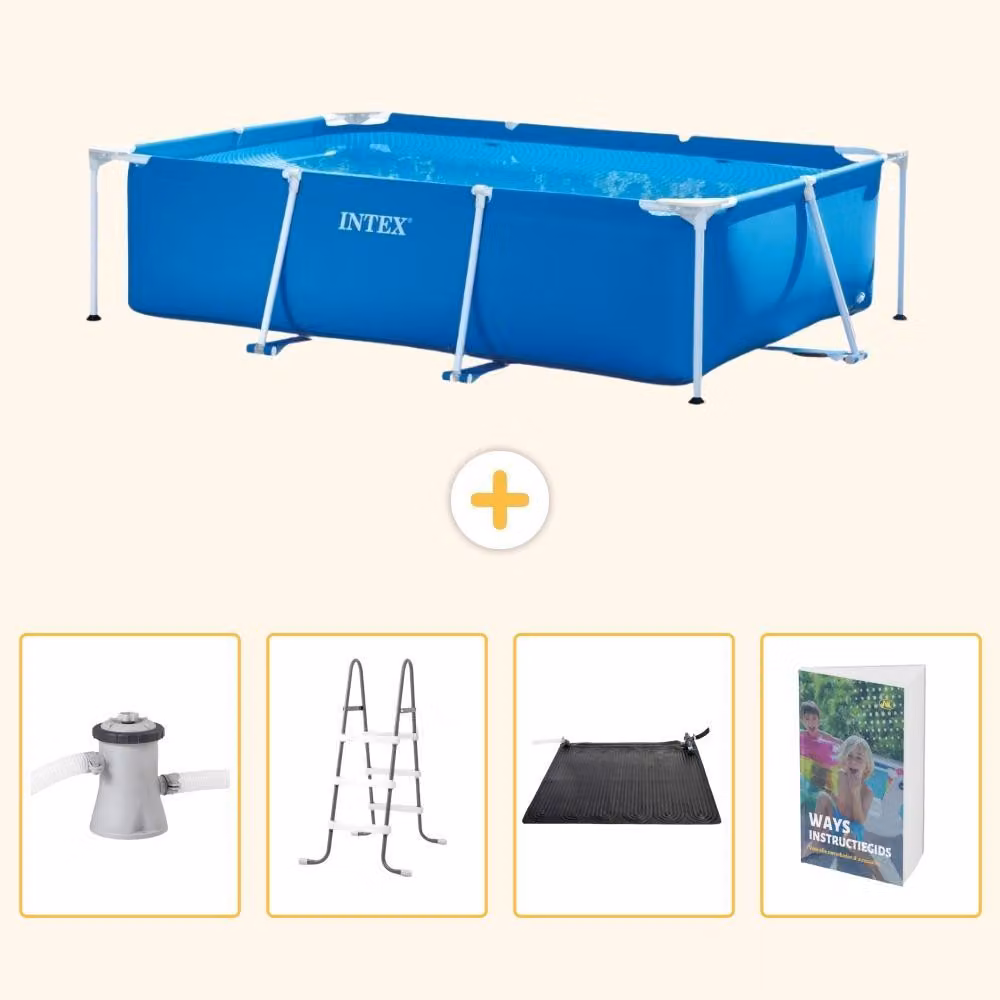 Piscina fuori terra rettangolare - 260x160x65 cm - 5 pezzi - Modello SCB128