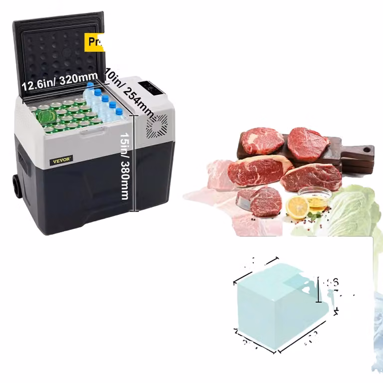 Refrigeratore portatile a compressore, a basso consumo energetico, diverse capacità, 42 Qt / 40 L