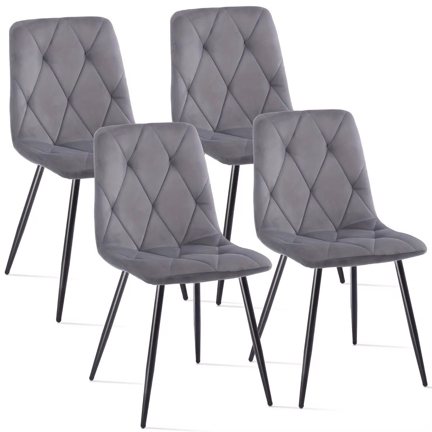 Sedia da pranzo - Sedia - Sedia a conchiglia - Sedia da cucina - Sedia da soggiorno - Set da 4 - Rivestimento