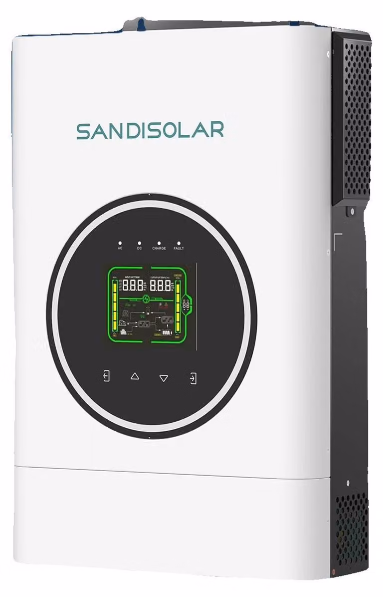 Inverter ibrido solare, sistema di gestione intelligente del carico, potenza massima 24000 VA, 4,2 kW, 24 V, configurabile in parallelo