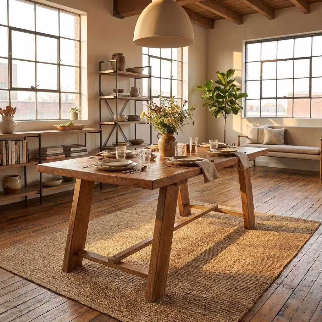 Milani Home - Tavolo in legno di mango cm 200 l x 100 p x 76 h
