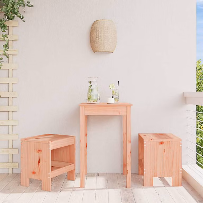 Set di 2 sgabelli da giardino vidaXL in legno di Douglas marrone L/P/H: 40 x 36 x 45 cm
