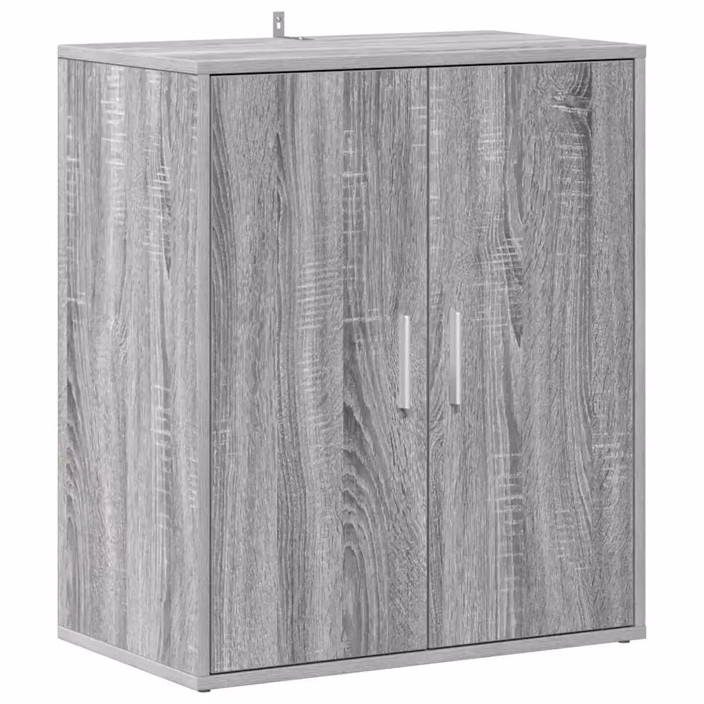 Scarpiera a parete Design Mania Grigio con ante a battente e ripiani interni L: 60 cm, P: 35 cm, H: 70 cm – 2