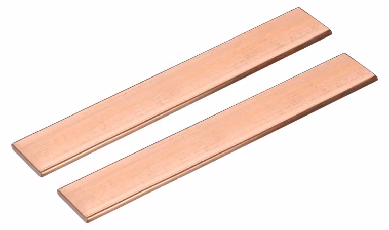 2 barre piatte in rame, dimensioni 4 mm x 25 mm x 152 mm, per applicazioni elettroniche