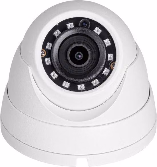Telecamera di sicurezza IP - 4 MP - True WDR a 120 dB - Telecamera dome per la sorveglianza domestica - Bianca