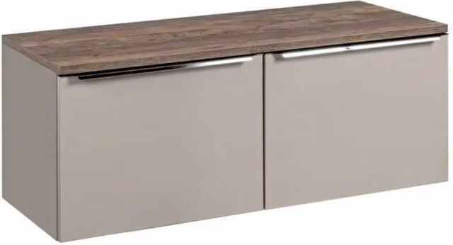 Set da bagno VANTA color taupe: mobile sottolavabo 120cm + piano lavabo