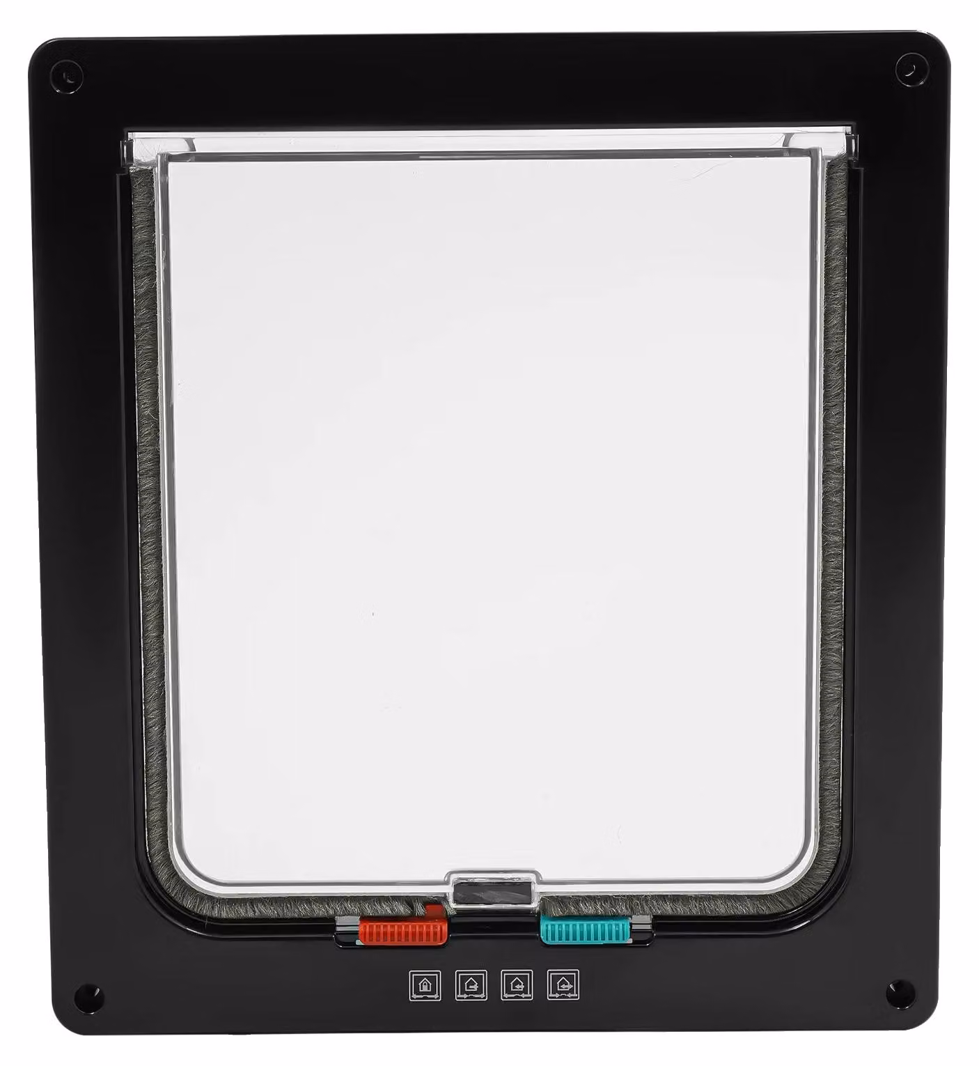 Porta per cani, plastica ABS resistente, misura regolabile, nero, M