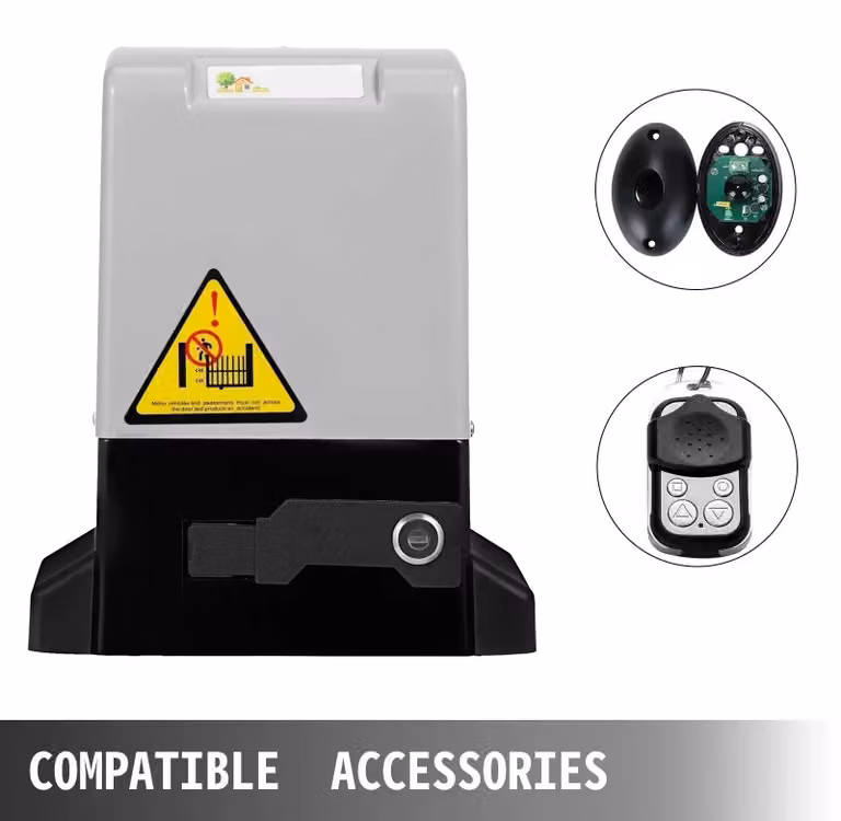 Apertiscatore automatico per cancelli scorrevoli, elettrico, capacità 1300 LBS - Ideale per cancelli scorrevoli con sistema a cremagliera, dotato di telecomando, per ingressi privati e aziende