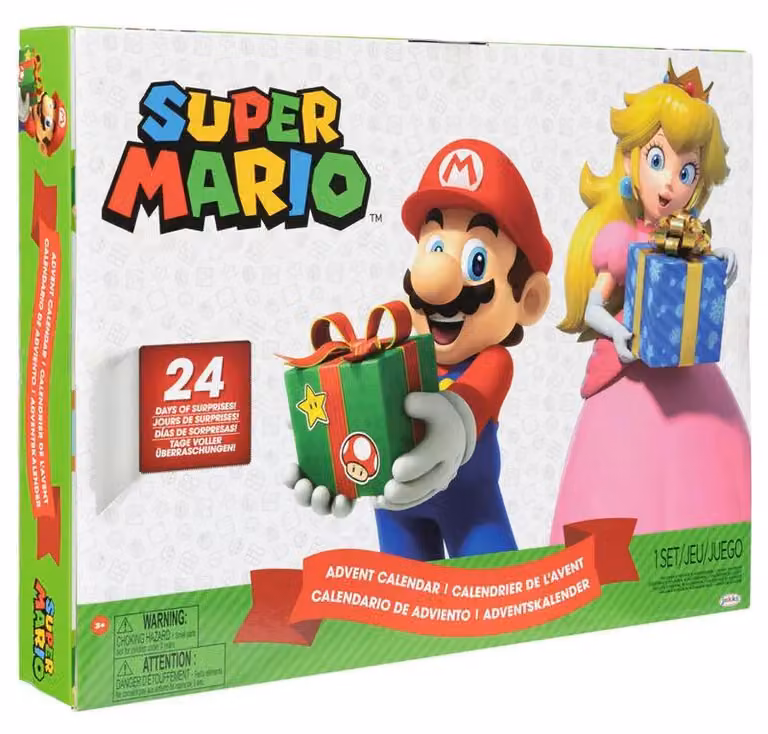 Calendario dell'Avvento Super Mario Bros. di Jakks Pacific, con 24 sorprese