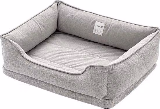 Cuccia galleggiante per cani, resistente al freddo, antigraffio, lavabile, antiscivolo, in lana, adatta a cani di taglia grande, media e piccola, L, grigio