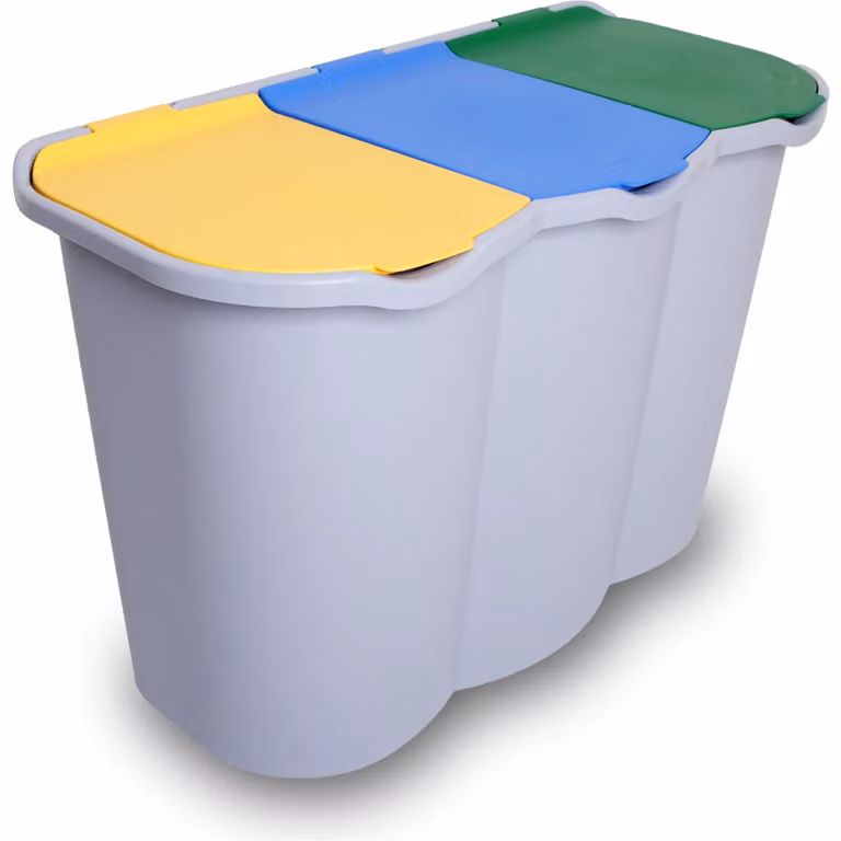 Pattumiera per la raccolta differenziata Belli e Forti multicolore con coperchio flip lid da 80 litri