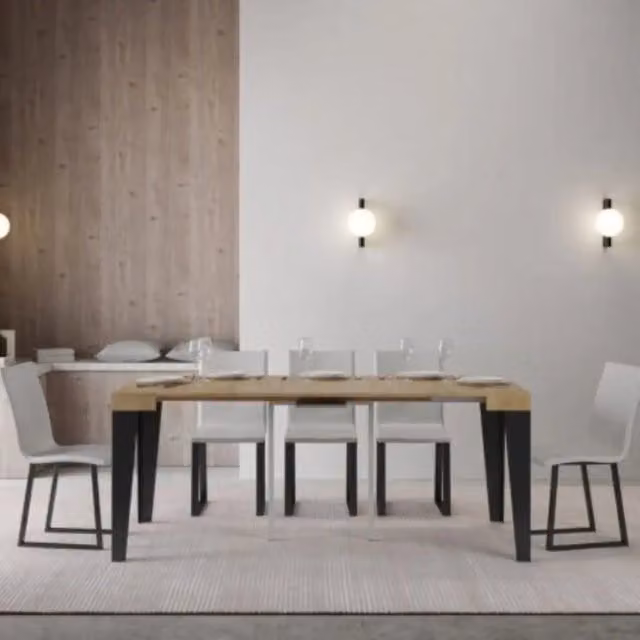 Consolle allungabile 90x40/196 cm Flame Small quercia natura gambe antracite