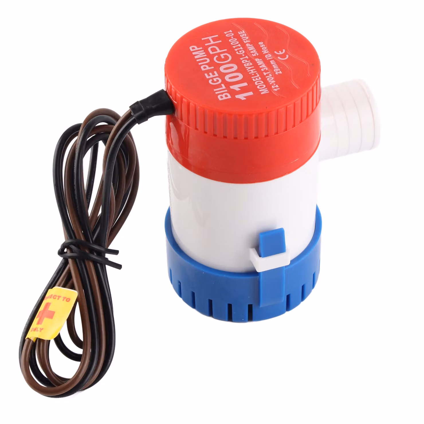 Pompa di sentina sommergibile 1100 GPH 12V, non automatica, pompa per imbarcazioni marine