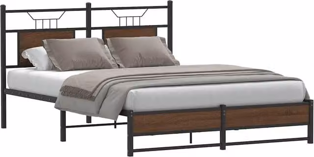 Struttura Letto Design Mania Rovere Marrone L: 137 cm, P: 190 cm, H: 91,5 cm – 1