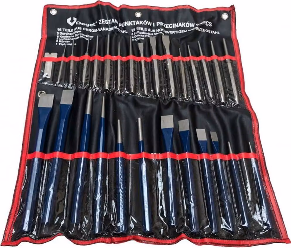 Set-kit punzoni e scalpelli, 23 pezzi