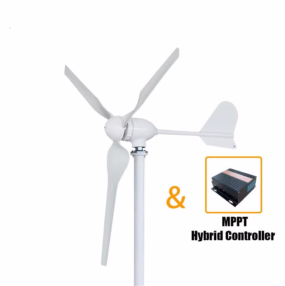 Turbina eolica - Turbina eolica - Generatore eolico - Energia eolica - 2000W - 24V - con sistema ibrido MPPT