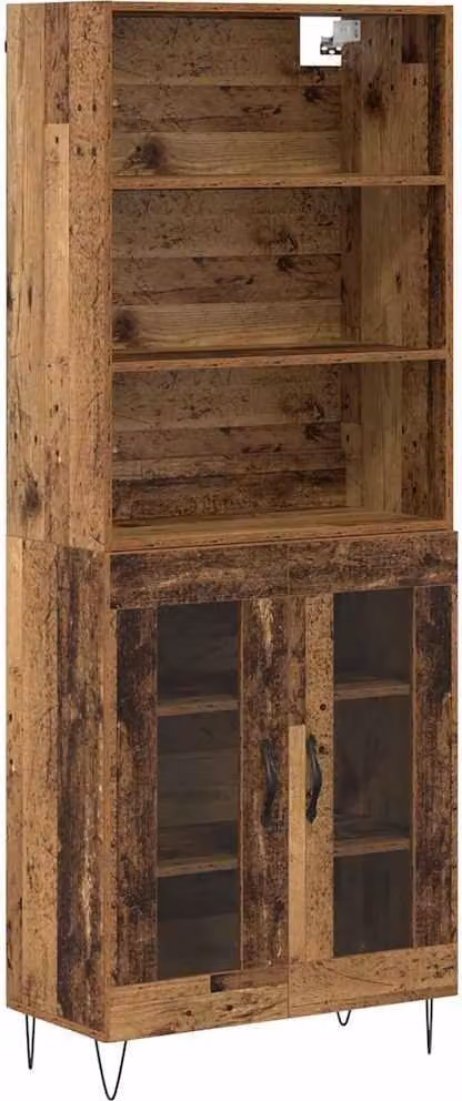 Credenza 2 pcs Legno vecchio Legno multistrato