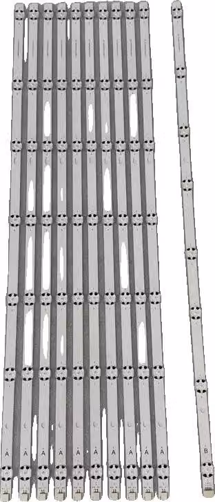 Striscia LED, alluminio, lunghezza 710 mm, compatibile con diversi modelli, lampade LED, flusso luminoso 60