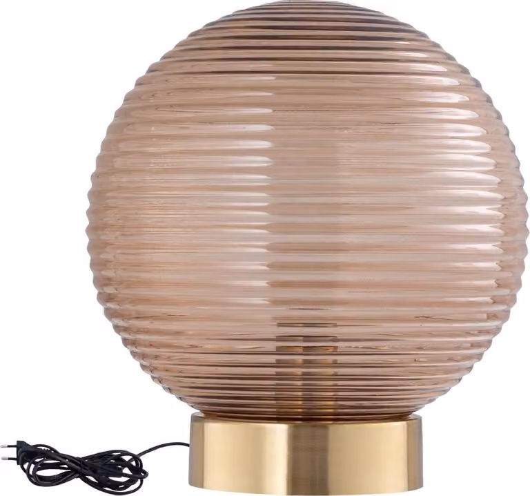 PTMD Korrin lampada da tavolo - 30x30x34 cm - Vetro - Marrone