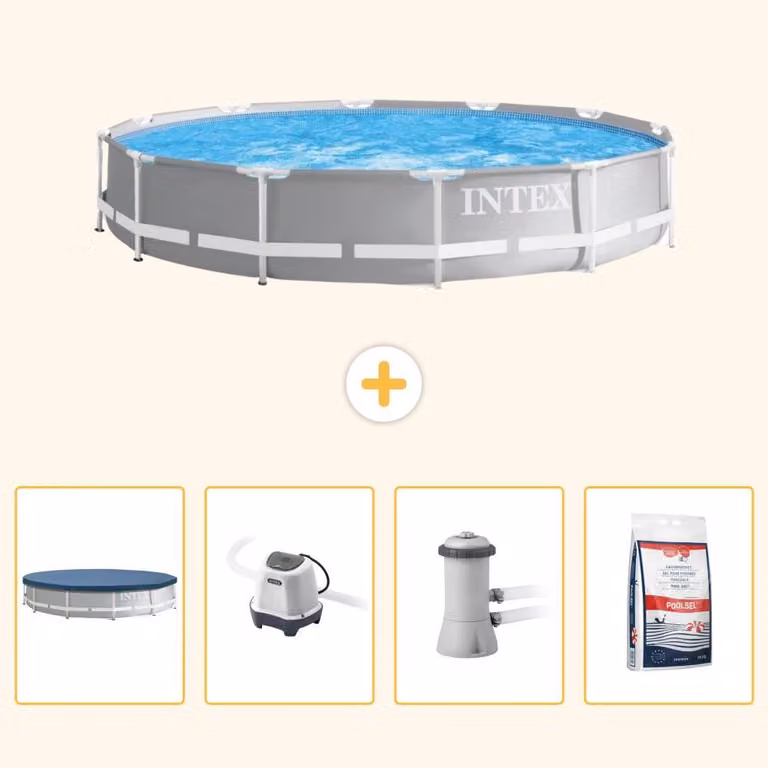 Struttura per piscina a forma di prisma - 366x76 cm - composta da 5 elementi - modello SCB53