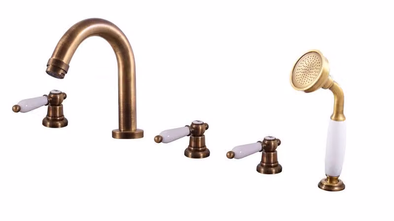 Slezák-RAV Miscelatore per vasca da bagno Slezák RAV Morava Retro MK562PSM Colore: ottone vecchio, Dimensione: 1/2''